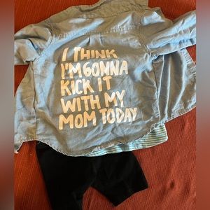 Girls 2T outfit kick it with my mom summertime